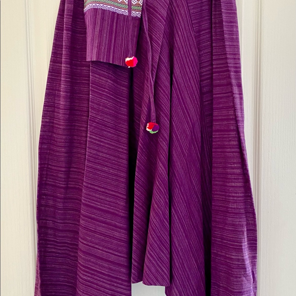 Purple Cotton Low Cut Harem Pants - Picture 5 of 5